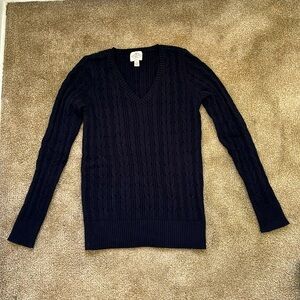 NWOT St. John’s Bay Women’s V-Neck Cable Knit Sweater